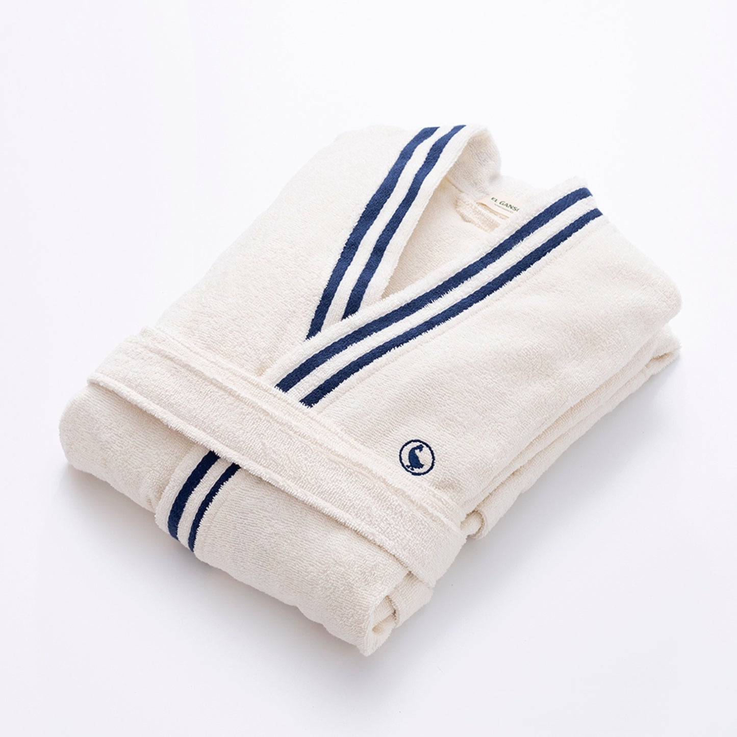 Albornoz Crudo M/l 320gsm 100% Algodón Con Logo Bordado El Ganso