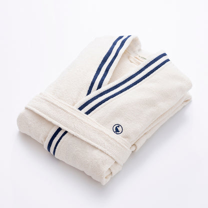 Albornoz Crudo M/l 320gsm 100% Algodón Con Logo Bordado El Ganso