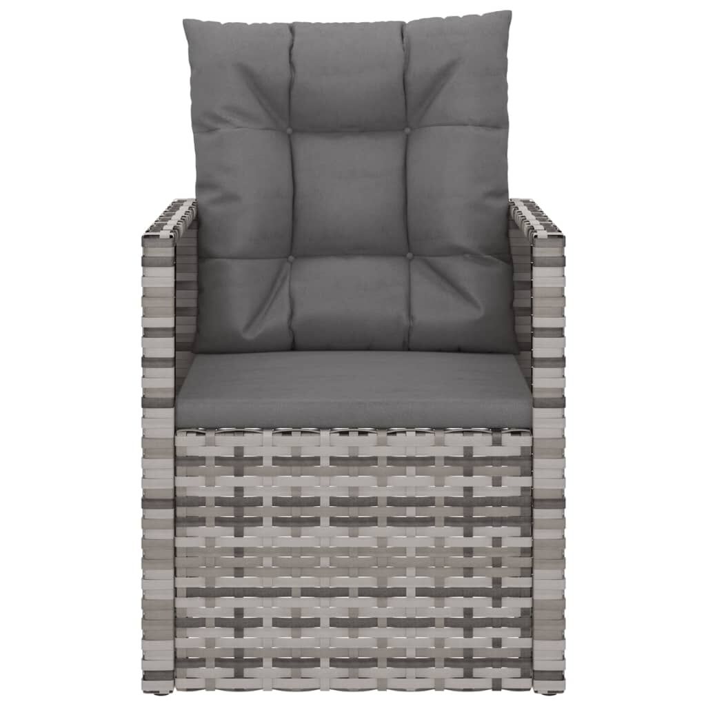 Vidaxl Sillón De Jardín Con Cojín Ratán Sintético Gris_3