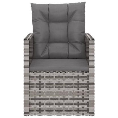 Vidaxl Sillón De Jardín Con Cojín Ratán Sintético Gris_3