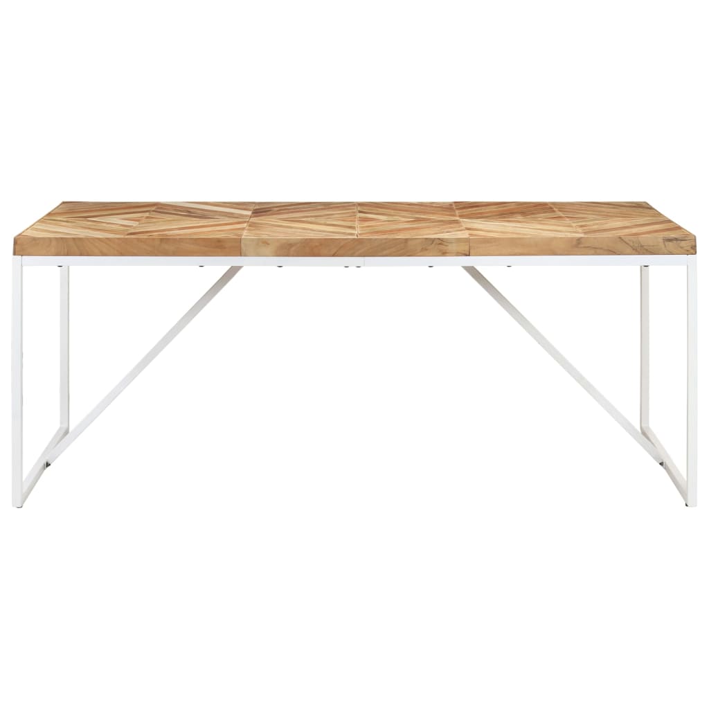Mesa De Comedor Madera Maciza De Acacia Y Mango 180x90x76 Cm_0
