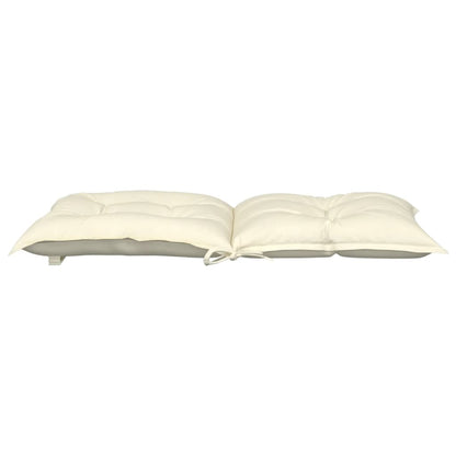 Vidaxl Cojín Silla Jardín Respaldo Bajo 4 Uds Tela Crema 100x50x7 Cm_5