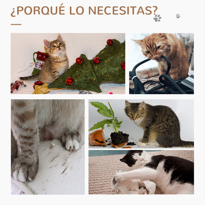 Pawhut Árbol Rascador Para Gatos Mediano 69 Cm Con Cama De Flores Poste De Sisal_5