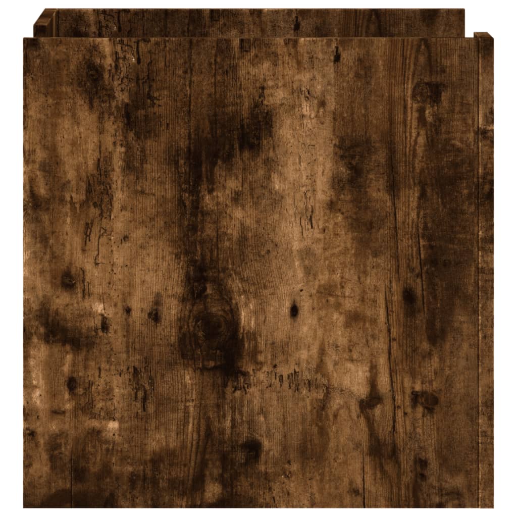 Mesita De Noche Madera De Ingeniería Roble Ahumado 45x50x50 Cm_3