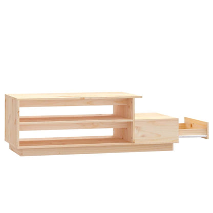 Mesa De Centro De Madera Maciza De Pino 120x50x40,5 Cm_4