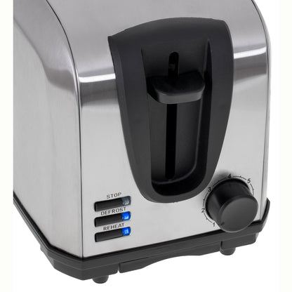Tostadora Pan 2 Rebanadas, 7 Niveles Tostado 3 Funciones, Calienta Panecillos, Acero Inoxidable Adler Ad3222, Acero Inoxidable, 1000w_5