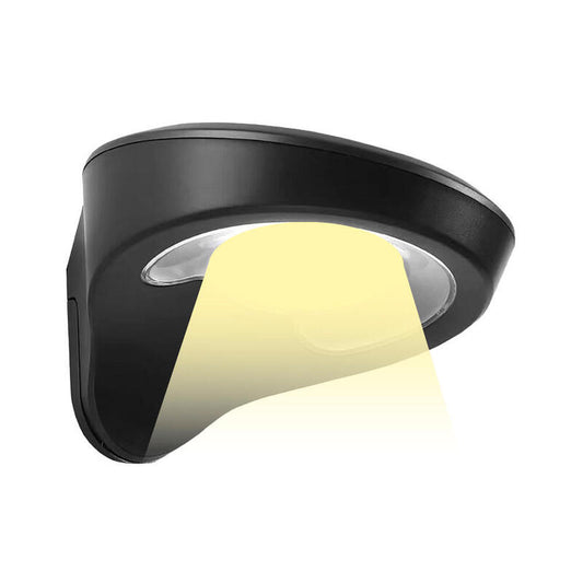 Aplique Solar 1,8w 155lm 6.500k Con Sensor Color Negro Edm_0