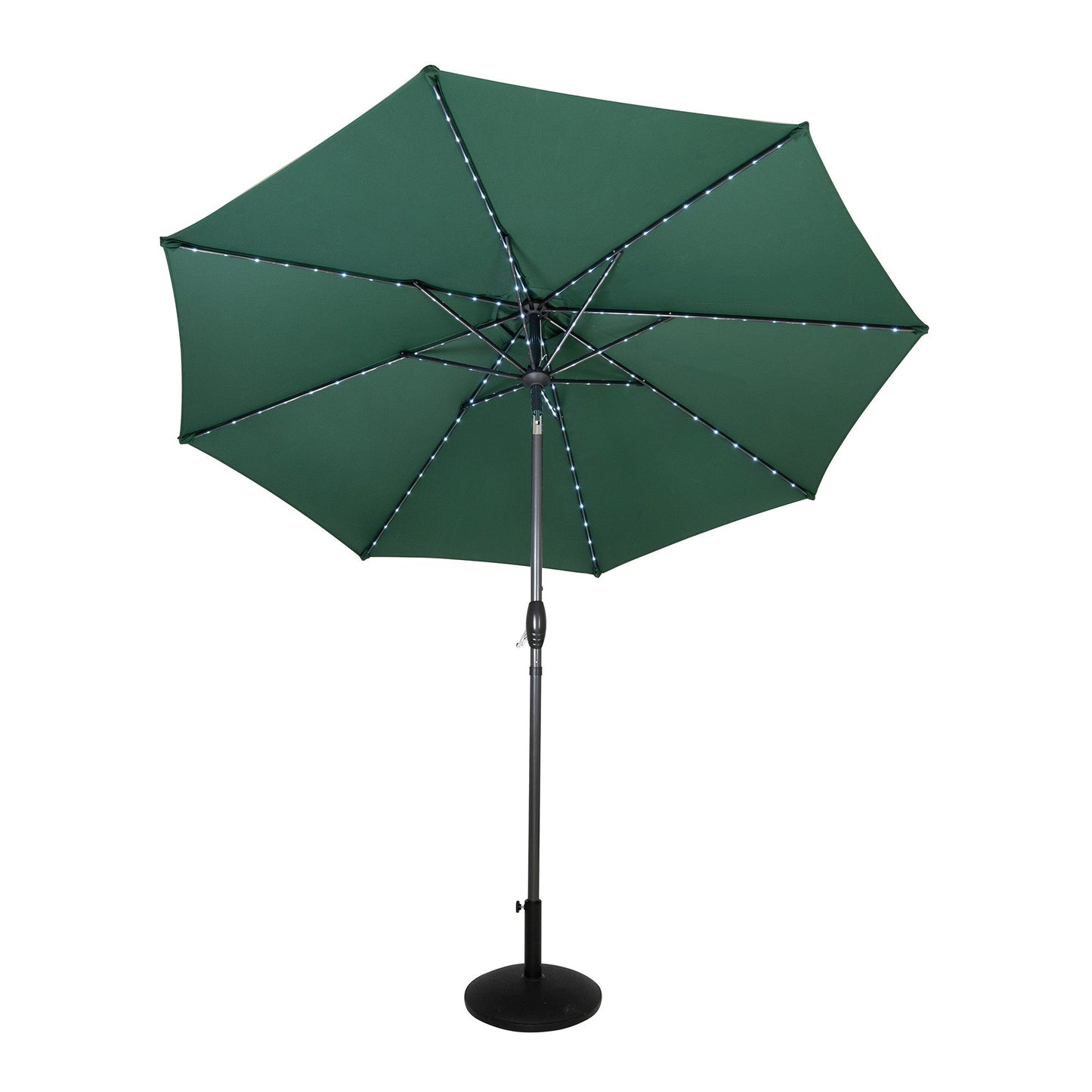 Parasol Led Inclinable 2,7 M Con Base – Verde_0
