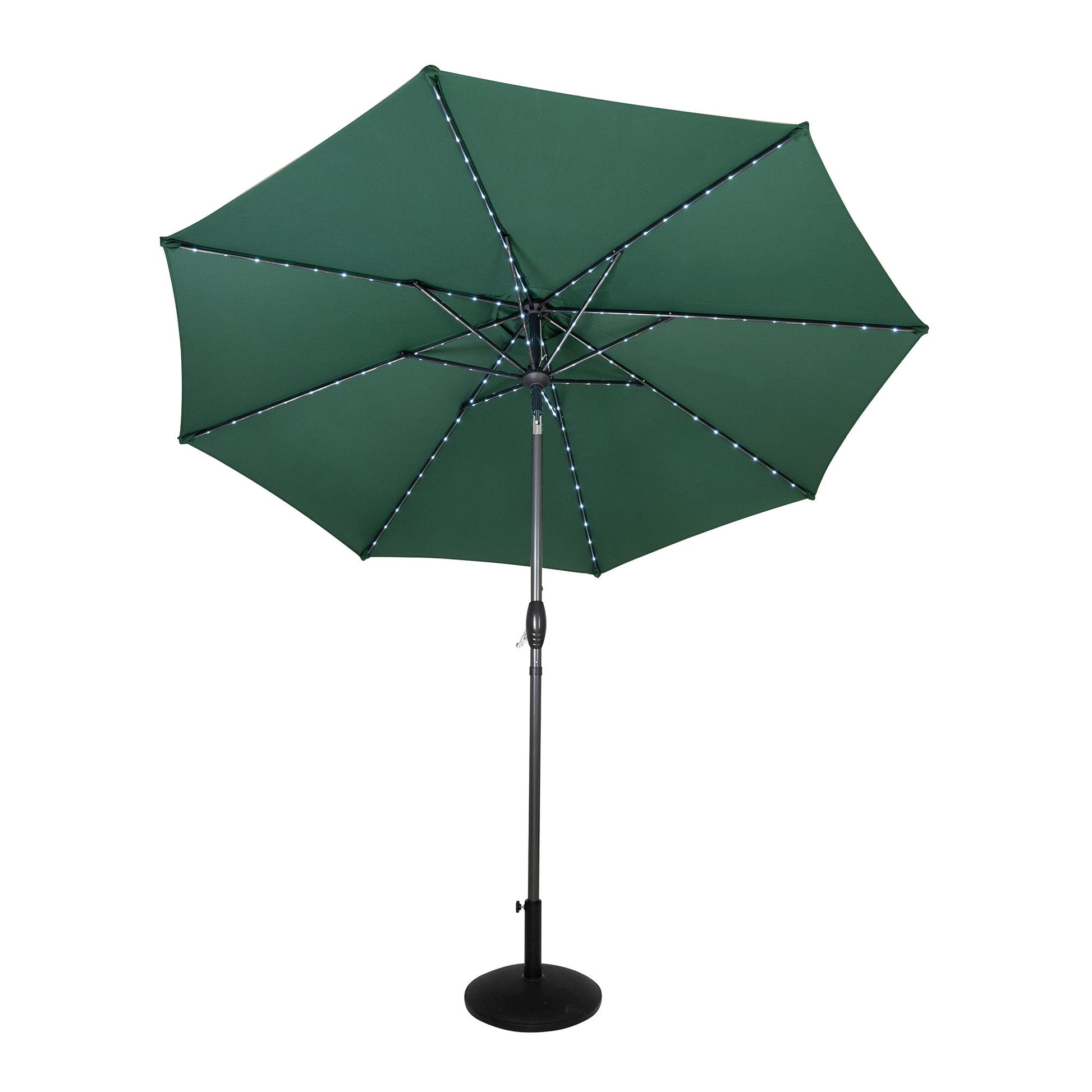 Parasol Led Inclinable 2,7 M Con Base – Verde_0