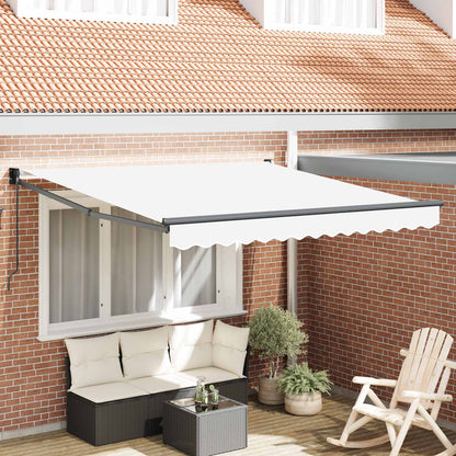 Toldo Retráctil Blanco 350 X 250 Cm 100% Poliéster Y Aluminio_1