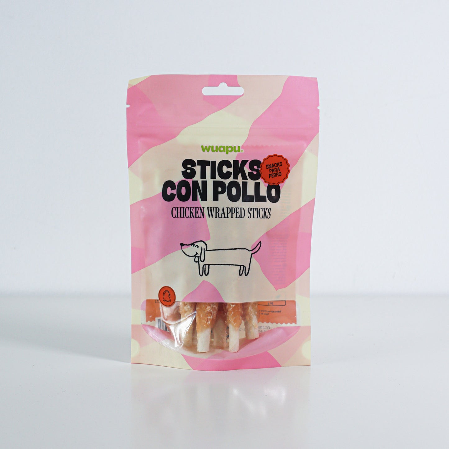 Snack Para Perro En Stick Vacuno Con Pollo Desecado Wuapu 500gr_3