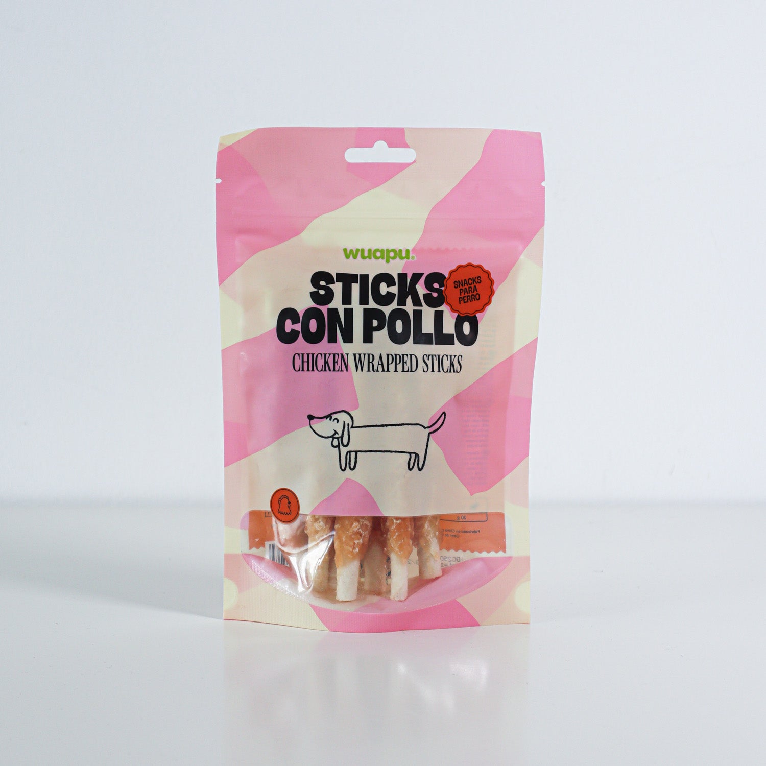 Snack Para Perro En Stick Vacuno Con Pollo Desecado Wuapu 500gr_3