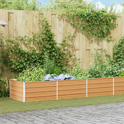 Arriate Elevado Marrón Claro 480 X 80 X 45 Cm Acero Galvanizado_1