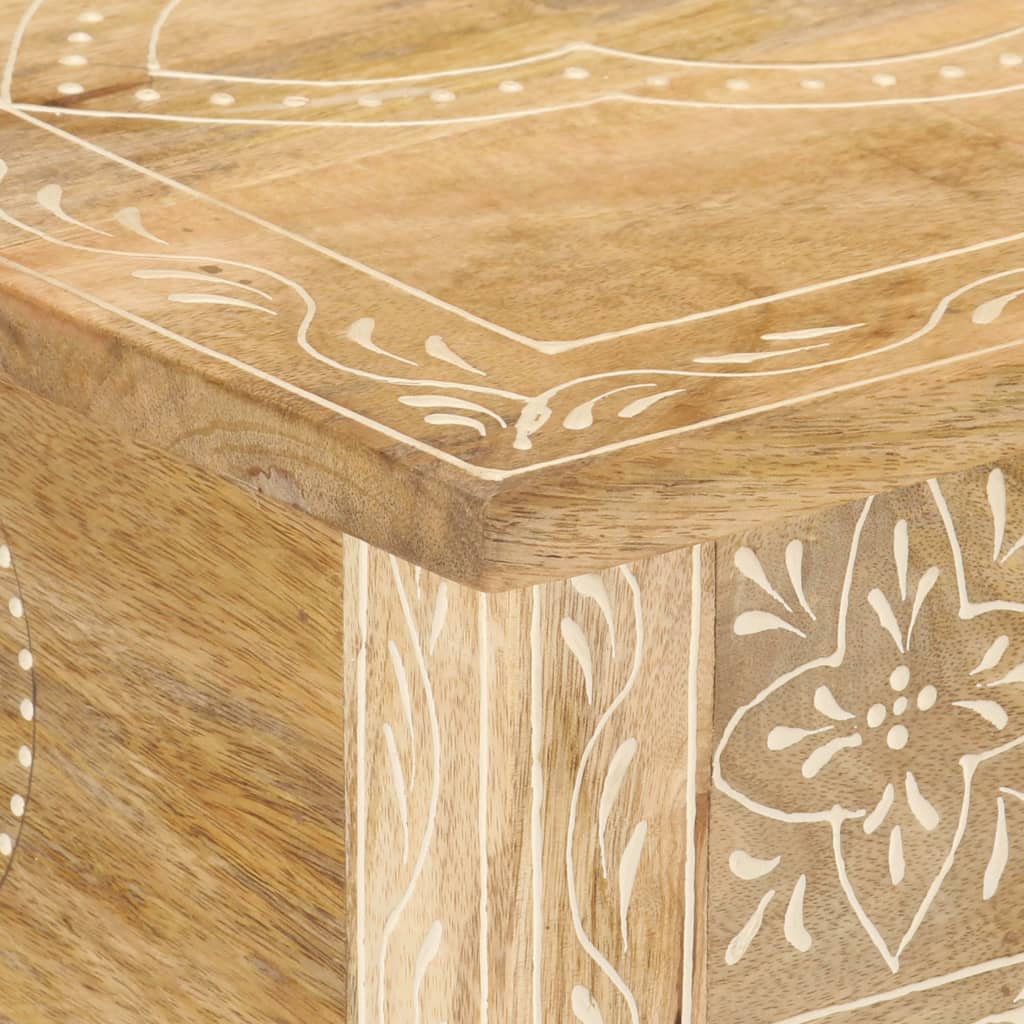 Mesa Consola De Madera Maciza De Mango 80x35x74 Cm_4