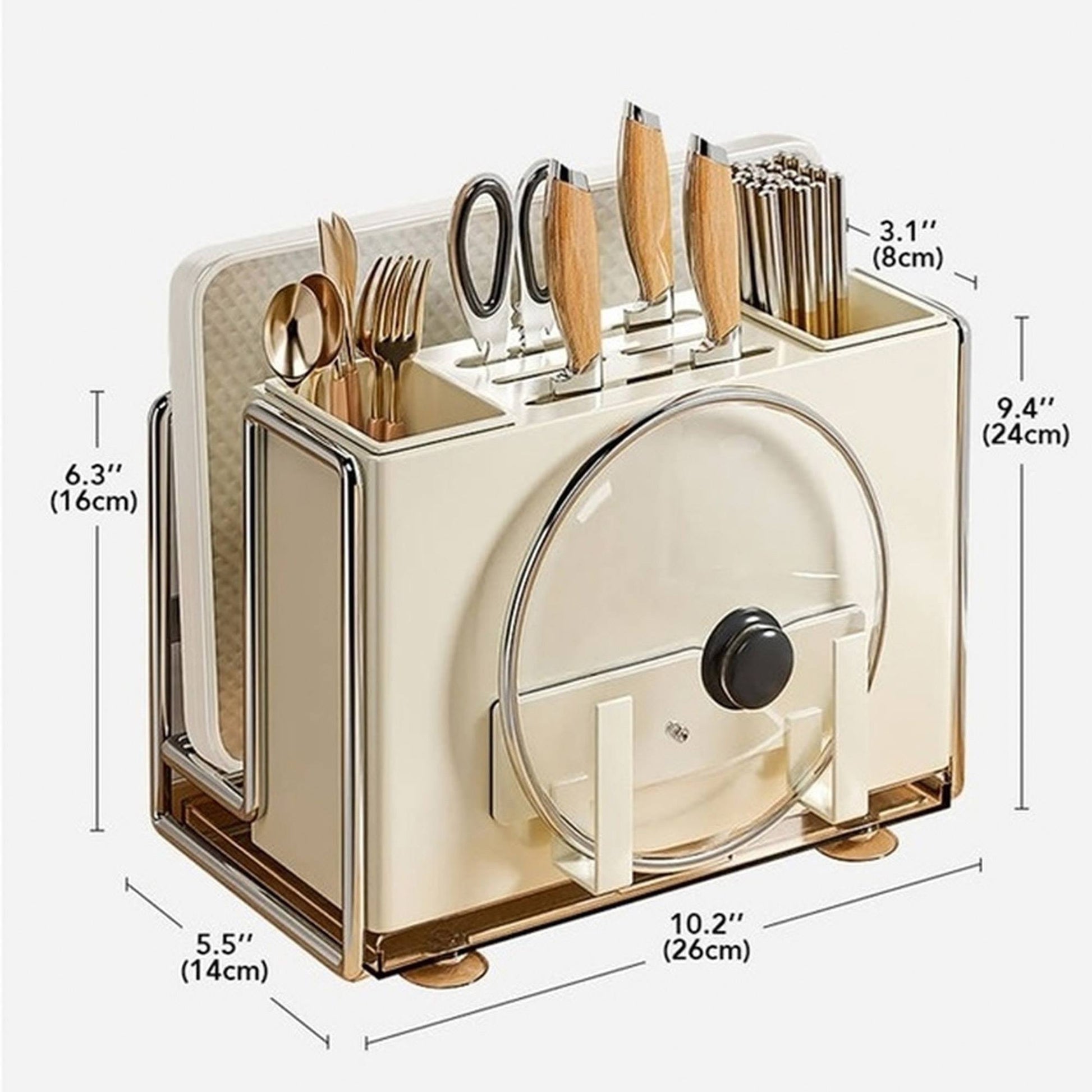 Joybos - Soporte Para Utensilios De Cocina Y Tabla De Corte_1