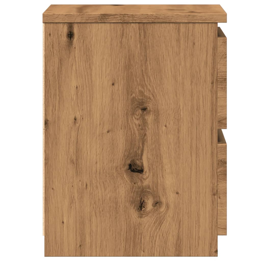 Mesita De Noche Madera De Ingeniería Roble Artisan 30x30x40 Cm_3