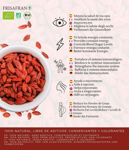 Bayas De Goji Deshidratadas Eco - Calidad Y Sabor | Frisafran 100 G_2