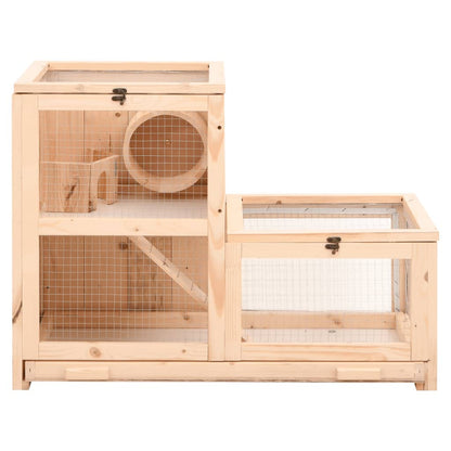 Vidaxl Jaula Para Hámster Madera Maciza Abeto 81x40x60 Cm_3