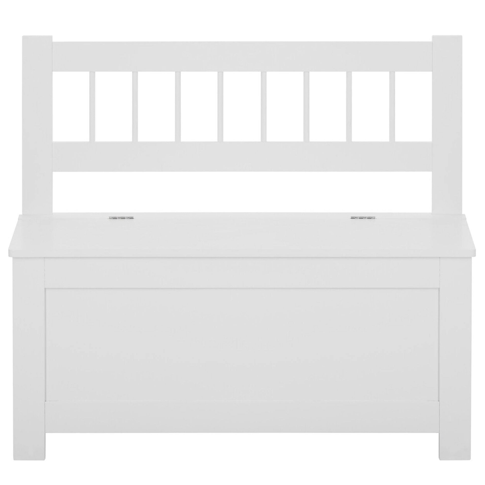 Well Home Banco De Almacenamiento Arcón Infantil De Madera Blanco - 74,5x34x64cm