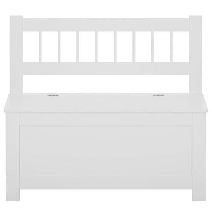 Well Home Banco De Almacenamiento Arcón Infantil De Madera Blanco - 74,5x34x64cm