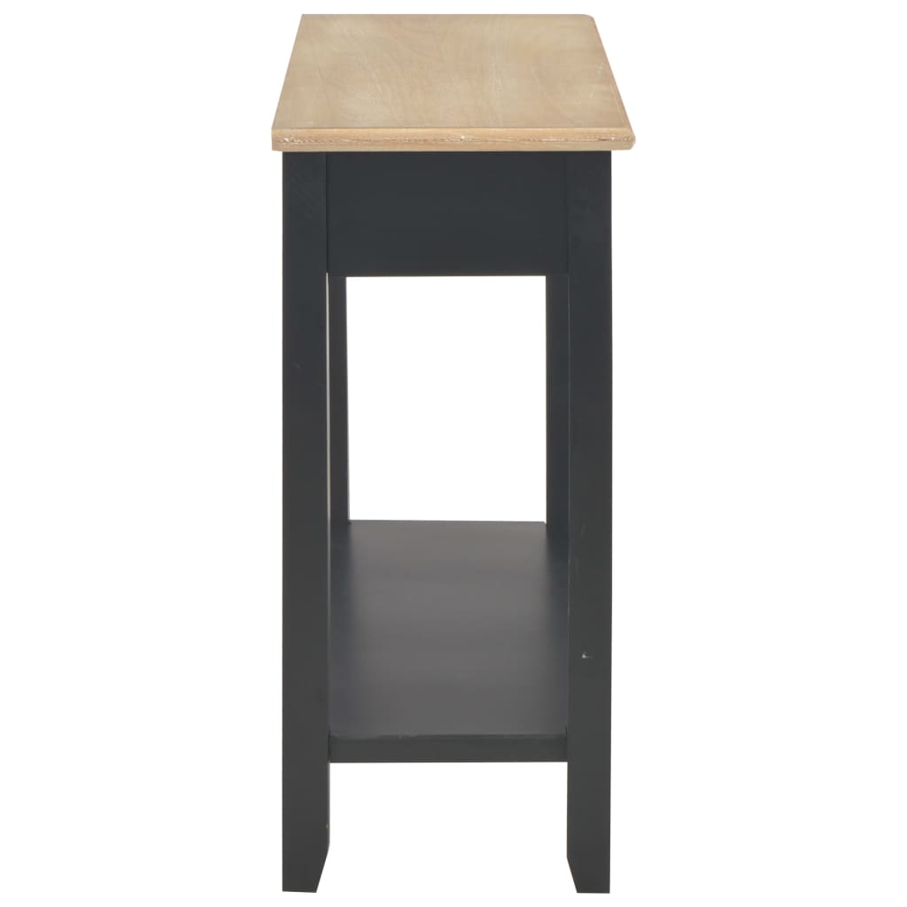 Mesa Consola De Madera Negro 110x35x80 Cm_3
