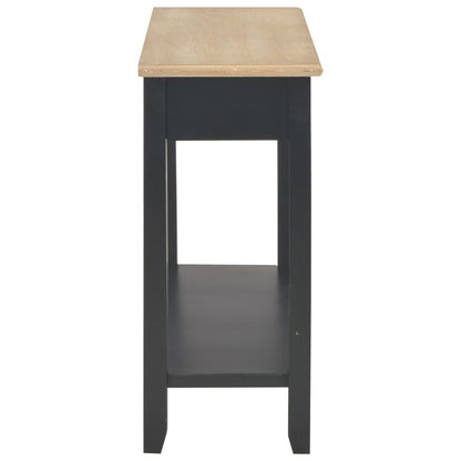 Mesa Consola De Madera Negro 110x35x80 Cm_3