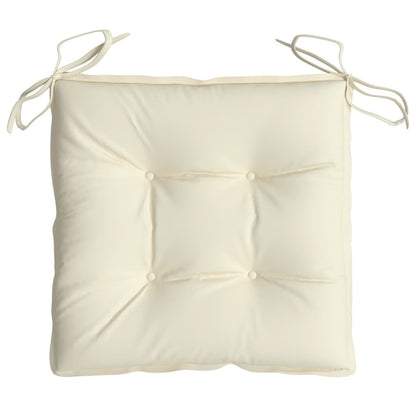 Vidaxl Cojines De Silla De Jardín 4 Uds Tela Oxford Crema 40x40x7 Cm_4