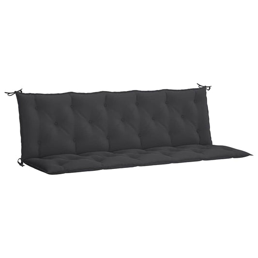 Vidaxl Cojín De Banco De Jardín Tela Oxford Negro 180x(50+50)x7 Cm_0