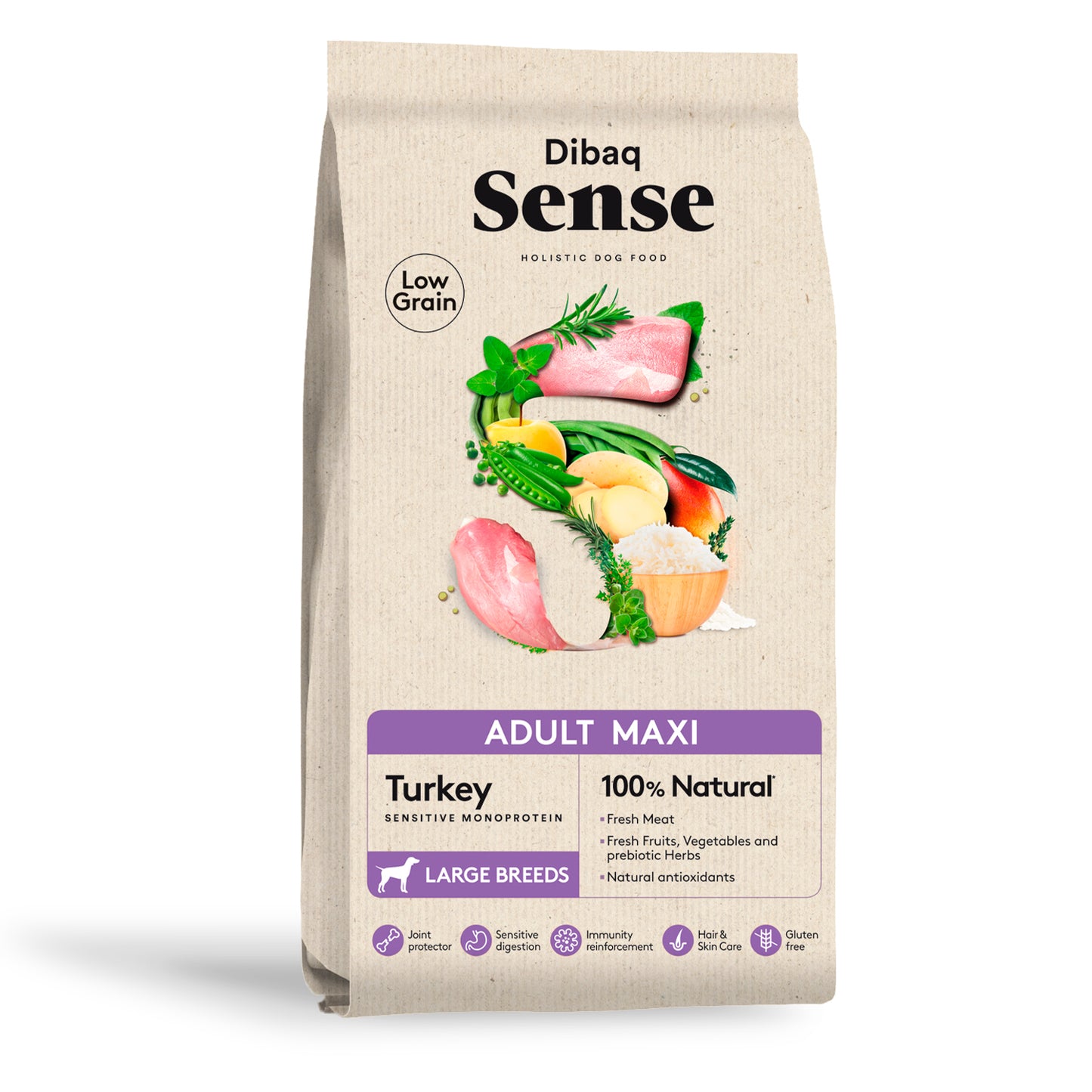 Dibaq Sense Low Grain Pavo Adulto Maxi 12 Kg_0