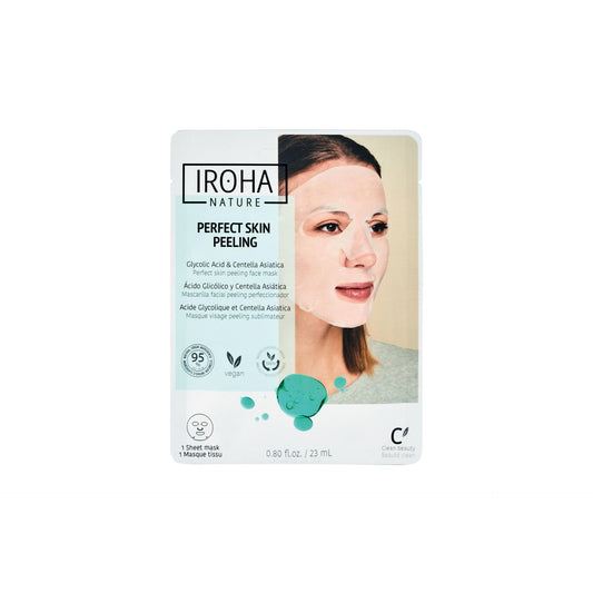 Mascarilla Facial Tisú Peeling Piel Perfecta Ácido Glicólico Iroha Nature 23 ml