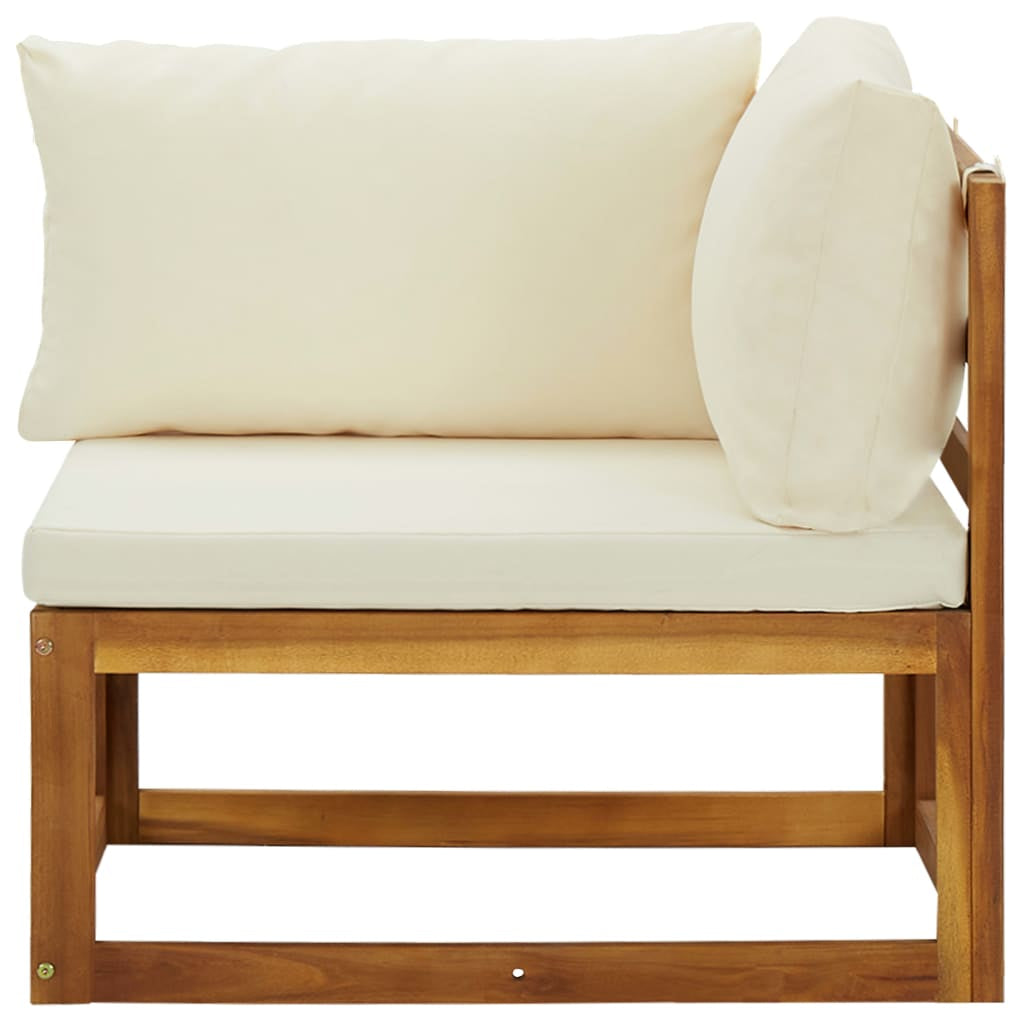 Vidaxl Sofás De Esquina Modulares 2 Uds Con Cojines Tela Blanco Crema_4