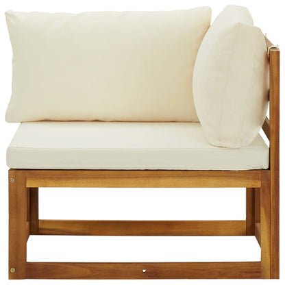 Vidaxl Sofás De Esquina Modulares 2 Uds Con Cojines Tela Blanco Crema_4