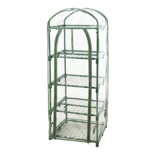 Well Home Invernadero De 4 Niveles Con Marco Metálico Y Cubierta De Pvc Transparente 50x45x130cm