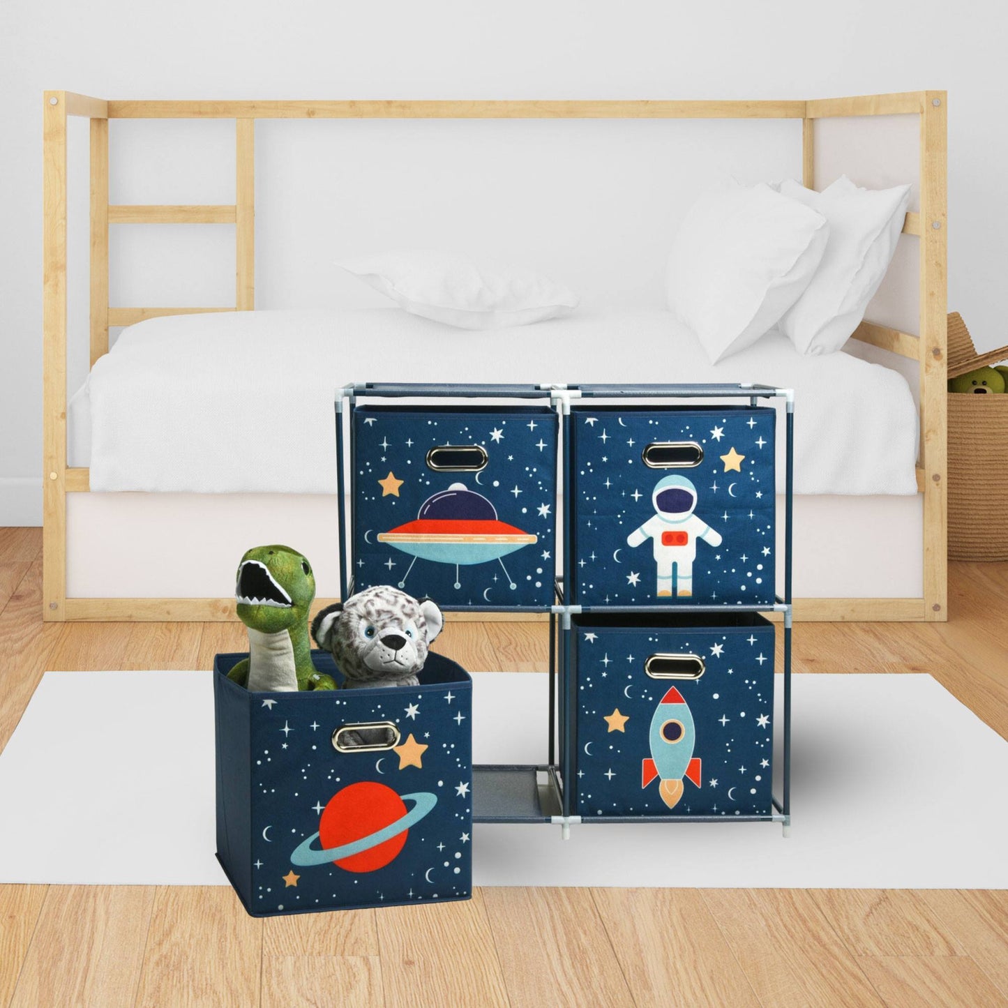 Well Home Estanteria Cajonera Con 4 Estantes En Metal H.70cm