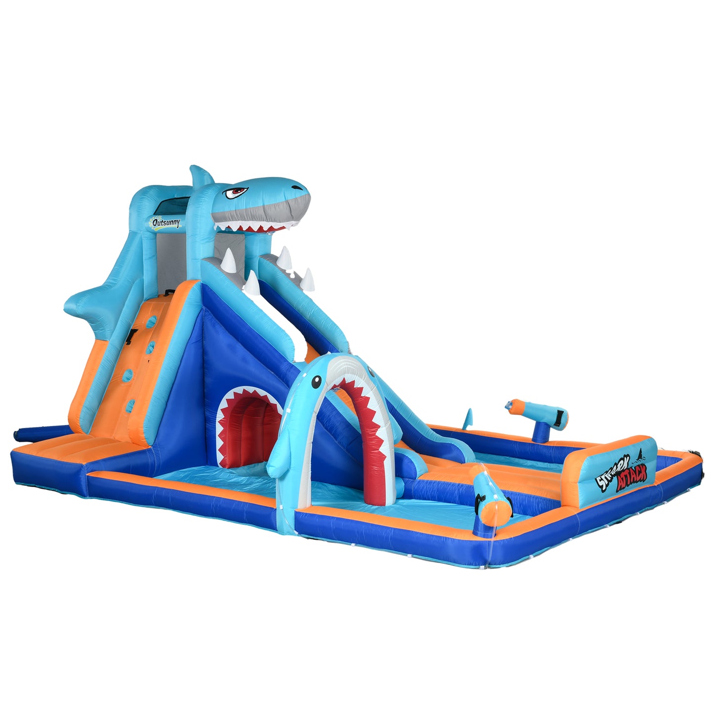 Outsunny Castillo Hinchable Infantil 6 En 1 Con Tobogán 440x350x240 Cm Multi_0