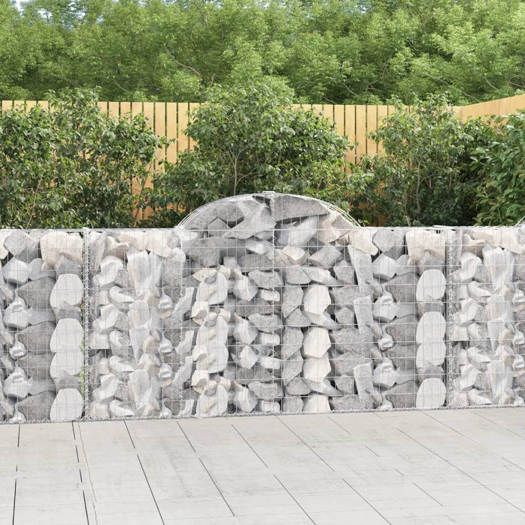 Cestas De Gaviones 11 Uds Forma Arco Hierro 200x30x100/120 Cm_1