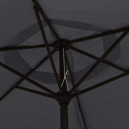 Vidaxl Sombrilla De Aluminio Negro 200x224 Cm_4