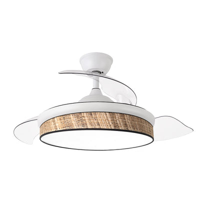 Ventilador Dc Moda 72w Blanco/caã±izo Oscuro 108d 3aspas 7200lm 3000k,4000k,6000k Remoto+memoria+temporizador_1