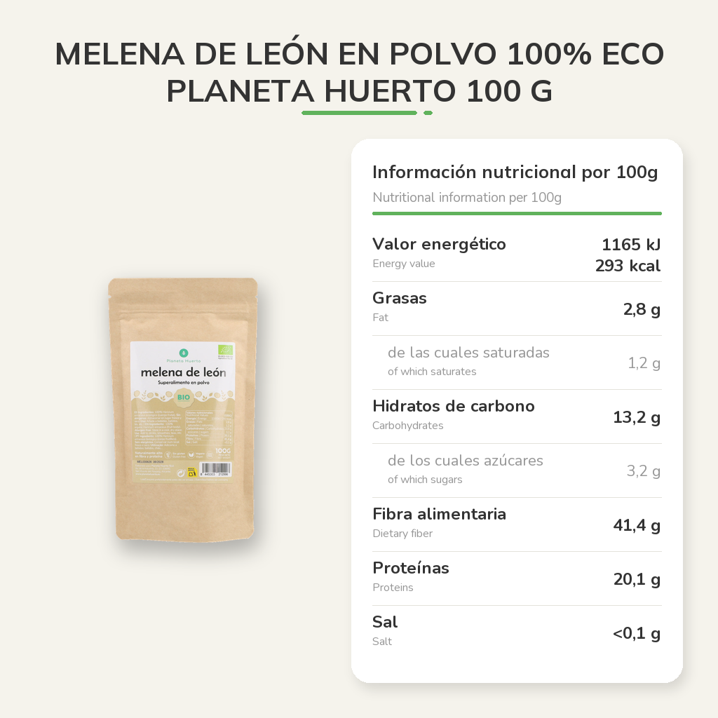 Información nutricional