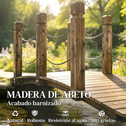 Outsunny Puente De Jardín De Madera_3