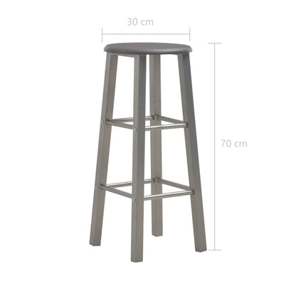 Taburetes De Cocina 2 Unidades Mdf Gris Antracita_4