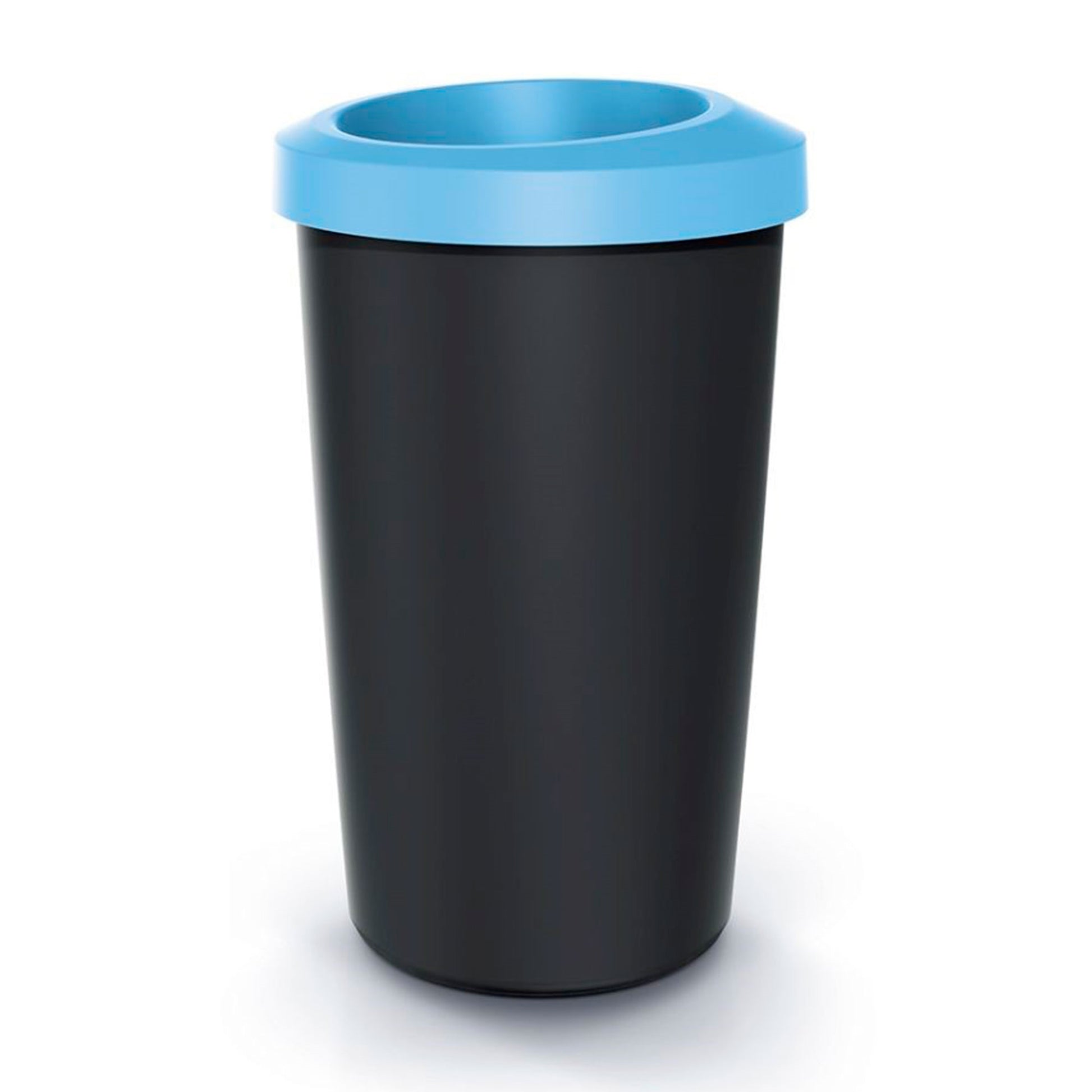 Cubo De Reciclaje 45l Keden En Plástico Con Práctica Tapa Abierta Color Azul._0