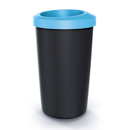 Cubo De Reciclaje 45l Keden En Plástico Con Práctica Tapa Abierta Color Azul._0