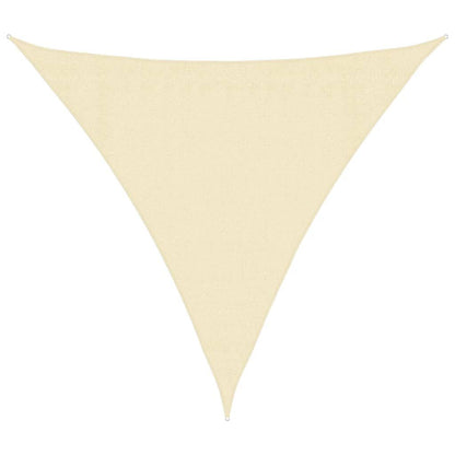 Vidaxl Toldo De Vela Triangular Hdpe 3,6x3,6x3,6 M Color Crema_0