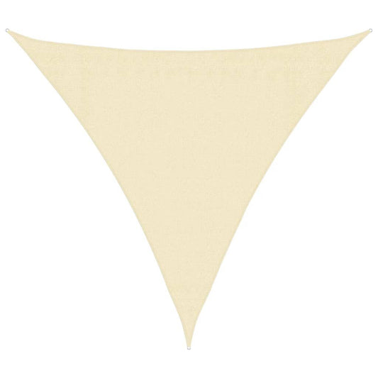 Vidaxl Toldo De Vela Triangular Hdpe 3,6x3,6x3,6 M Color Crema_0