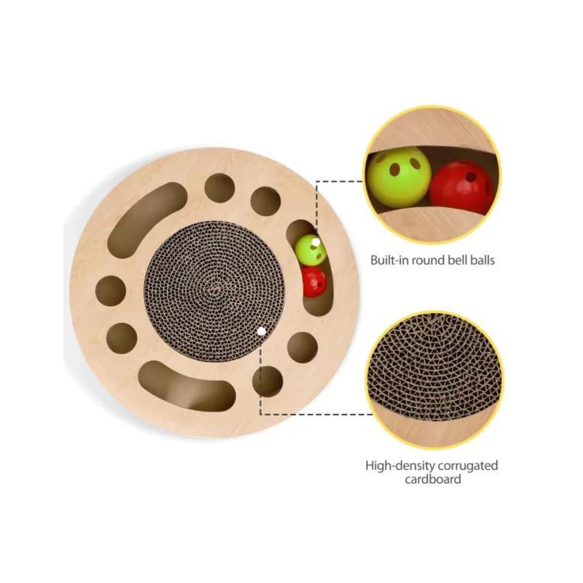 Rascador circular multifunción para gatos con hierba gatera Nobleza