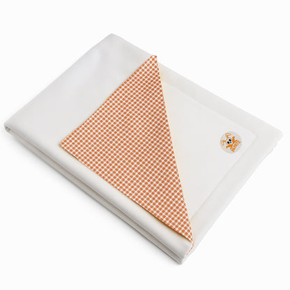 Manta De Algodón Orgánico Rex Blanco Y Vichy