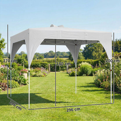 Outsunny Carpa Plegable Pop-up 3x3 M Con Bloqueo Central Altura Ajustable_2