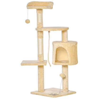 Pawhut Árbol Para Gatos Rascador Grande Con Plataformas Casetas Bolas De Juego_0