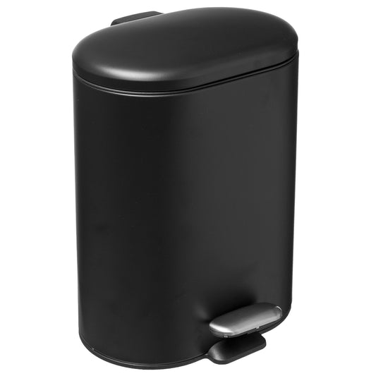 Cubo Pedal Acero Inoxidable Siliflex 6 L Negro 30,5x24,2x15,5_0